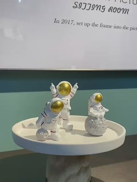 3Pcs Astronaut Figures Décor Set